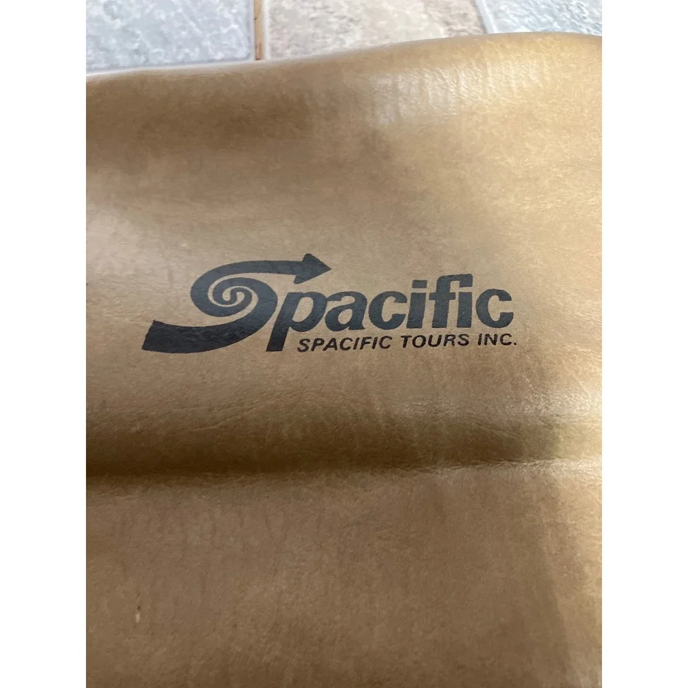 Vintage Spacific Tours Inc Tan Travel Bag Retro Airline Carry On Shoulder Strap